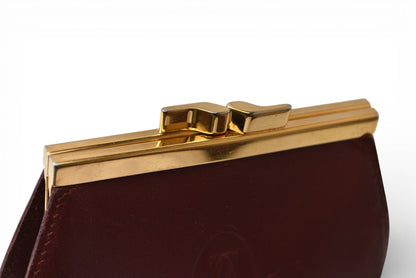 カルティエ コインケース/小銭入れ Cartier ヴィンテージ 財布/がま口 マスト ドゥ カルティエ ボルドー L300009【中古】