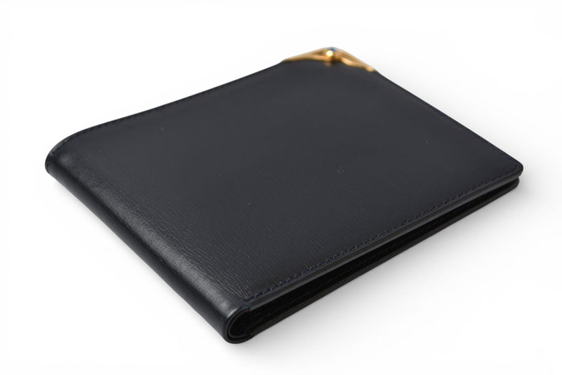 カルティエ 折財布/二つ折り財布 Cartier 札入れ ヴィンテージ サファイア レザー ネイビー【中古】