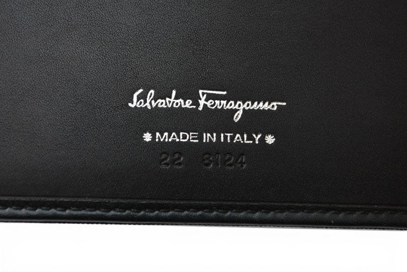 サルヴァトーレフェラガモ 財布/二つ折り メンズSalvatore Ferragamo 折財布/札入れ ブラック【中古】