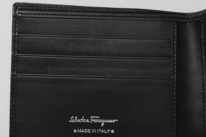 サルヴァトーレフェラガモ 財布/二つ折り メンズSalvatore Ferragamo 折財布/札入れ ブラック【中古】