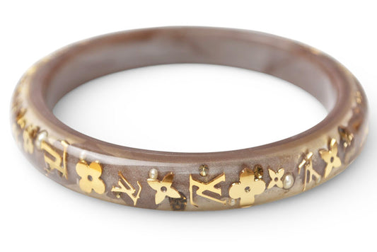 ルイヴィトン バングル/ブレスレット LOUIS VUITTON ブラスレ アンクルージョン TPM M65867 ブラウン/ゴールド レディース【中古】