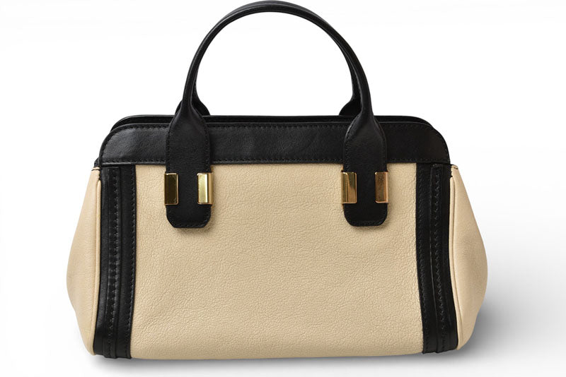 クロエ バッグ Chloe ハンドバッグ リトルアリス/Little Alice レザー ブラック/アイボリー【中古】