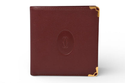 カルティエ 折財布/二つ折り財布 ヴィンテージ Cartier メンズ マスト ドゥ カルティエ ボルドー 73184192【中古】