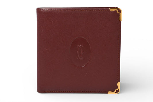 カルティエ 折財布/二つ折り財布 ヴィンテージ Cartier メンズ マスト ドゥ カルティエ ボルドー 73184192【中古】
