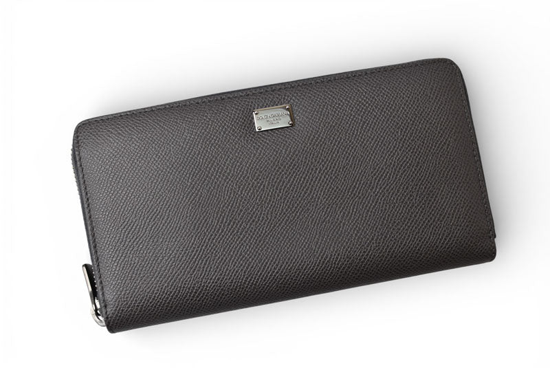 ドルチェアンドガッバーナ 財布 DOLCE&GABBANA/ドルガバ 長財布/ラウンドファスナー式 グレー BP1672 メンズ/レディース【中古】