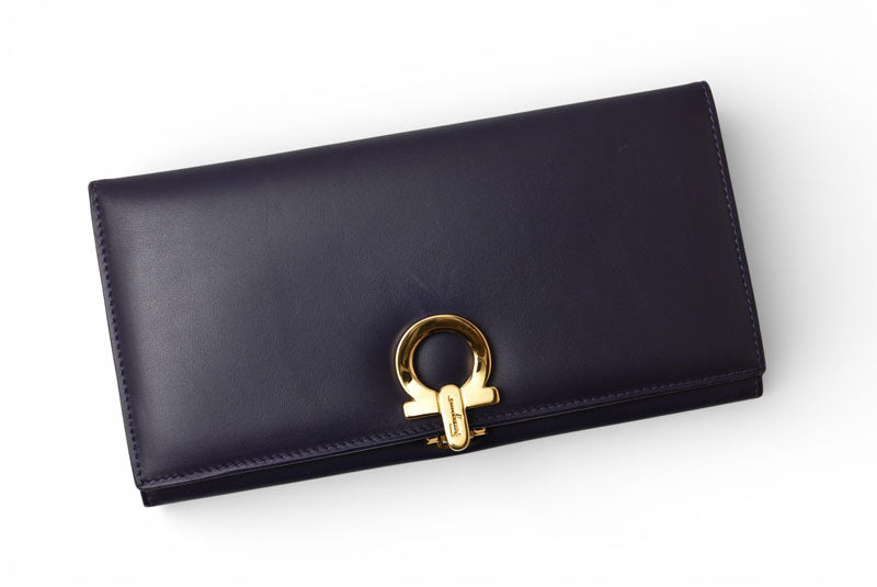 サルヴァトーレフェラガモ 財布 Salvatore Ferragamo 長財布 ガンチーニ/ロイヤルブルー【中古】