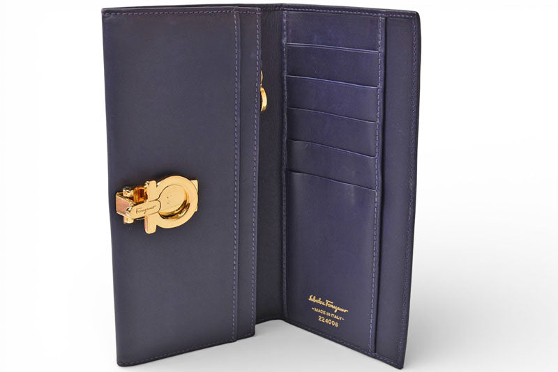 サルヴァトーレフェラガモ 財布 Salvatore Ferragamo 長財布 ガンチーニ/ロイヤルブルー【中古】