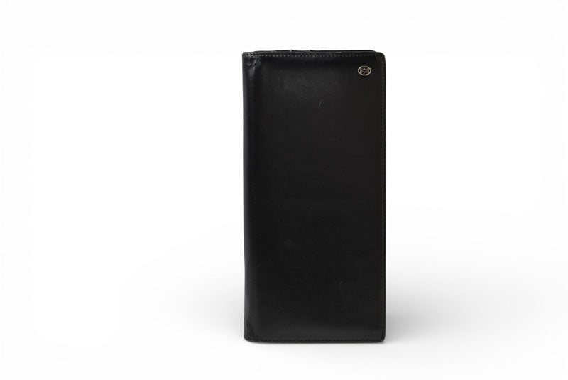 カルティエ 財布 メンズ Cartier 長財布 レザー パシャ ブラック/シルバー L3000440 メンズ/レディース【中古】
