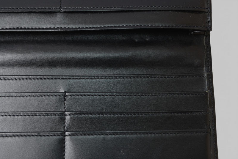 カルティエ 財布 メンズ Cartier 長財布 レザー パシャ ブラック/シルバー L3000440 メンズ/レディース【中古】