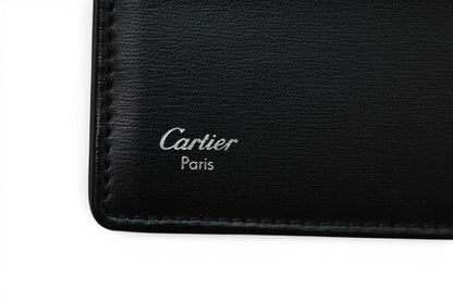 カルティエ 財布 メンズ Cartier 長財布 レザー パシャ ブラック/シルバー L3000440 メンズ/レディース【中古】