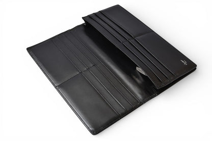 カルティエ 財布 メンズ Cartier 長財布 レザー パシャ ブラック/シルバー L3000440 メンズ/レディース【中古】