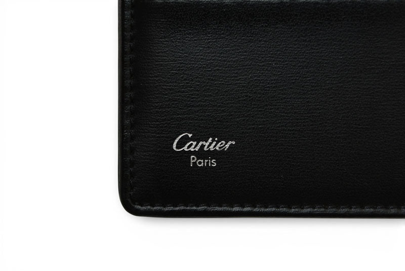 カルティエ 財布 メンズ Cartier 長財布 レザー パシャ ブラック/シルバー L3000440 メンズ/レディース【中古】