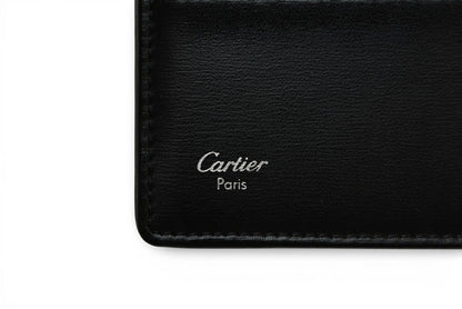 カルティエ 財布 メンズ Cartier 長財布 レザー パシャ ブラック/シルバー L3000440 メンズ/レディース【中古】