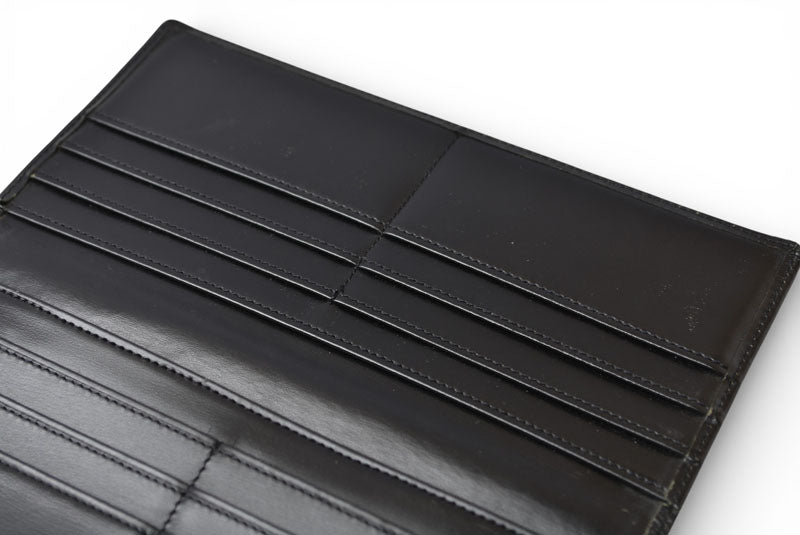 カルティエ 財布 メンズ Cartier 長財布 レザー パシャ ブラック/シルバー L3000440 メンズ/レディース【中古】
