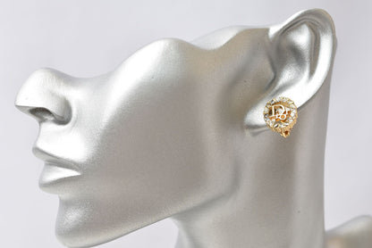 クリスチャンディオール イヤリング Christian Dior ヴィンテージ アクセサリー ロゴ/ラインストーン ゴールド【中古】