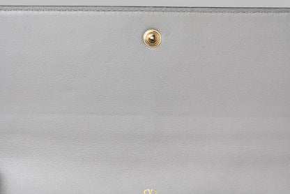ヴァレンティノ 財布 VALENTINO 長財布 バレンチノ ロックスタッズ ライトグレー メンズ/レディース【中古】