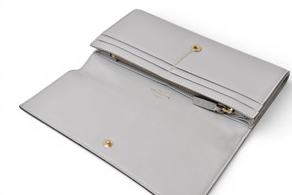 ヴァレンティノ 財布 VALENTINO 長財布 バレンチノ ロックスタッズ ライトグレー メンズ/レディース【中古】
