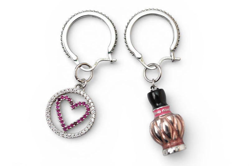 ミュウミュウ ピアス miumiu アクセサリー 香水/ハートモチーフ クリスタル/ラインストーン【中古】