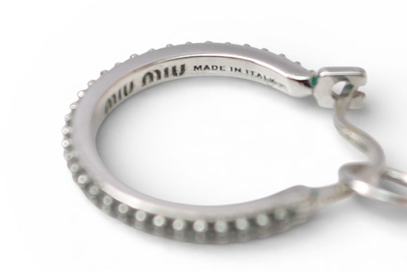ミュウミュウ ピアス miumiu アクセサリー 香水/ハートモチーフ クリスタル/ラインストーン【中古】