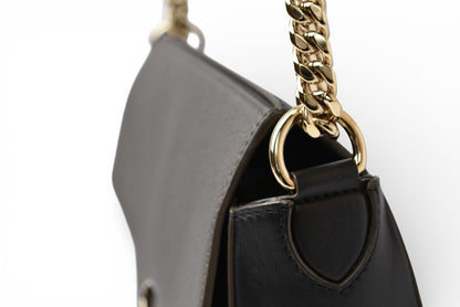 ブルガリ バッグ BVLGARI ディーヴァ ドリーム レザー チェーンショルダーバッグ ブラック/モカ【中古】