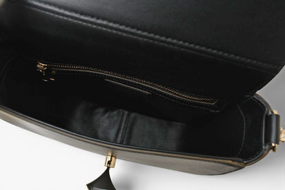 ブルガリ バッグ BVLGARI ディーヴァ ドリーム レザー チェーンショルダーバッグ ブラック/モカ【中古】