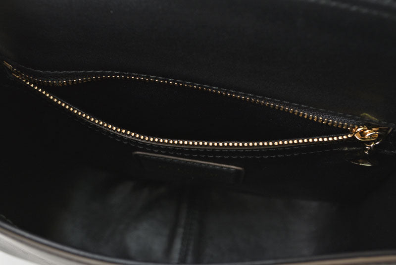ブルガリ バッグ BVLGARI ディーヴァ ドリーム レザー チェーンショルダーバッグ ブラック/モカ【中古】