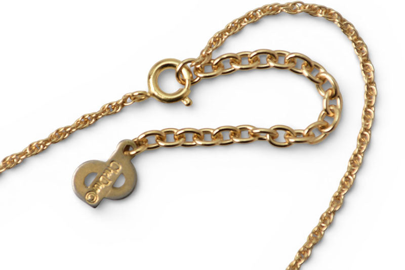 クリスチャンディオール ネックレス Christian Dior ヴィンテージ GP エンブレム ゴールド【中古】