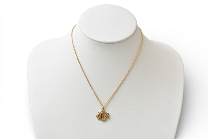 クリスチャンディオール ネックレス Christian Dior ヴィンテージ GP エンブレム ゴールド【中古】