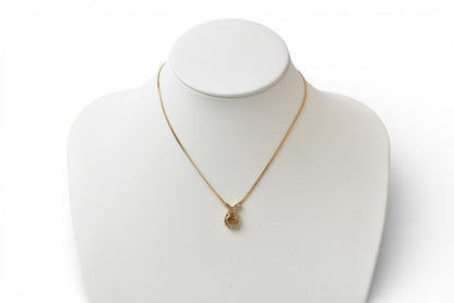 クリスチャンディオール ネックレス/ペンダント Christian Dior CDロゴ/ラインストーン ゴールド【中古】