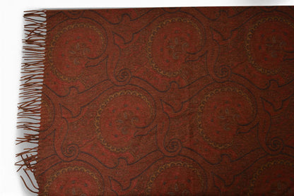 エトロ マフラー ETRO ヴィンテージ ウインタースカーフ カシミヤ100% ペイズリー柄 ブラウン【中古】