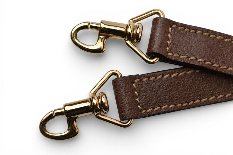 グッチ バンブー ハンドバッグ/バニティケース ヴィンテージ 2way GUCCI レザー ブラウン ストラップ付【中古】