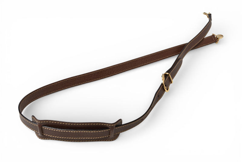 グッチ バンブー ハンドバッグ/バニティケース ヴィンテージ 2way GUCCI レザー ブラウン ストラップ付【中古】