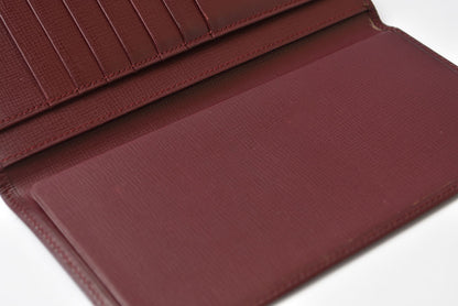 カルティエ 財布/札入れ メンズ Cartier 長財布 型押しレザー マスト ドゥ カルティエ ボルドー【中古】
