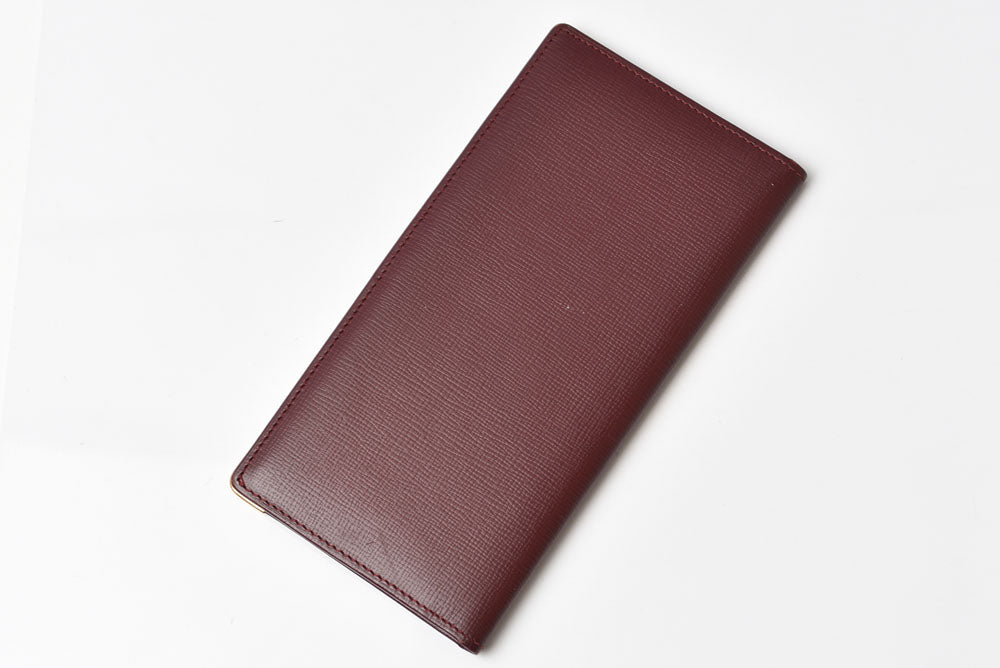 カルティエ 財布/札入れ メンズ Cartier 長財布 型押しレザー マスト ドゥ カルティエ ボルドー【中古】