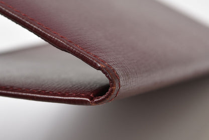 カルティエ 財布/札入れ メンズ Cartier 長財布 型押しレザー マスト ドゥ カルティエ ボルドー【中古】