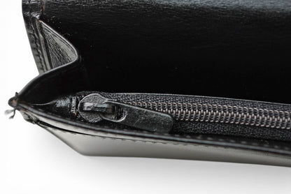 カルティエ 財布 メンズ Cartier 長財布 レザー パシャ ブラック/シルバー メンズ/レディース【中古】
