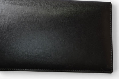 カルティエ 財布 メンズ Cartier 長財布 レザー パシャ ブラック/シルバー メンズ/レディース【中古】