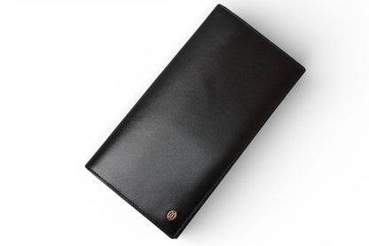 カルティエ 財布 メンズ Cartier 長財布 レザー パシャ ブラック/シルバー メンズ/レディース【中古】