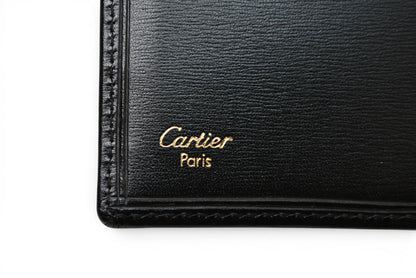 カルティエ 財布 メンズ Cartier 長財布 レザー パシャ ブラック/シルバー メンズ/レディース【中古】