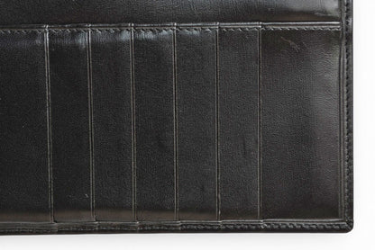 カルティエ 財布 メンズ Cartier 長財布 レザー パシャ ブラック/シルバー メンズ/レディース【中古】