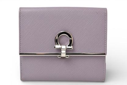 サルヴァトーレフェラガモ 財布/三つ折 Salvatore Ferragamo 折財布 ガンチーニ/ラベンダー【中古】