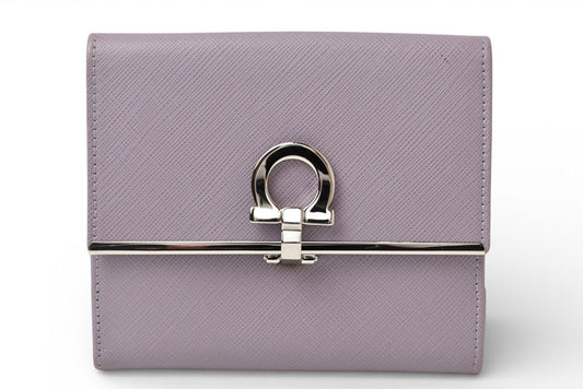 サルヴァトーレフェラガモ 財布/三つ折 Salvatore Ferragamo 折財布 ガンチーニ/ラベンダー【中古】