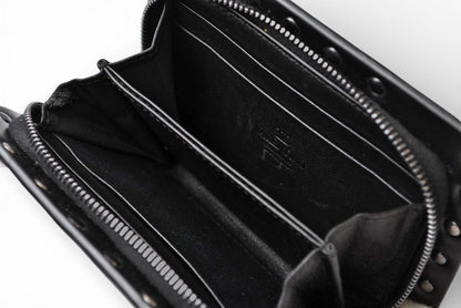 ヴァレンティノ 財布 VALENTINO 折財布 バレンチノ ロックスタッズ ブラック メンズ/レディース【中古】