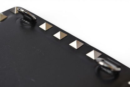ヴァレンティノ 財布 VALENTINO 折財布 バレンチノ ロックスタッズ ブラック メンズ/レディース【中古】