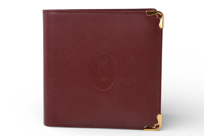 カルティエ 未使用 折財布/二つ折り財布 ヴィンテージ Cartier メンズ マスト ドゥ カルティエ ボルドー 73184192【中古】
