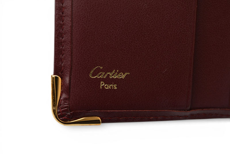 カルティエ 未使用 折財布/二つ折り財布 ヴィンテージ Cartier メンズ マスト ドゥ カルティエ ボルドー 73184192【中古】