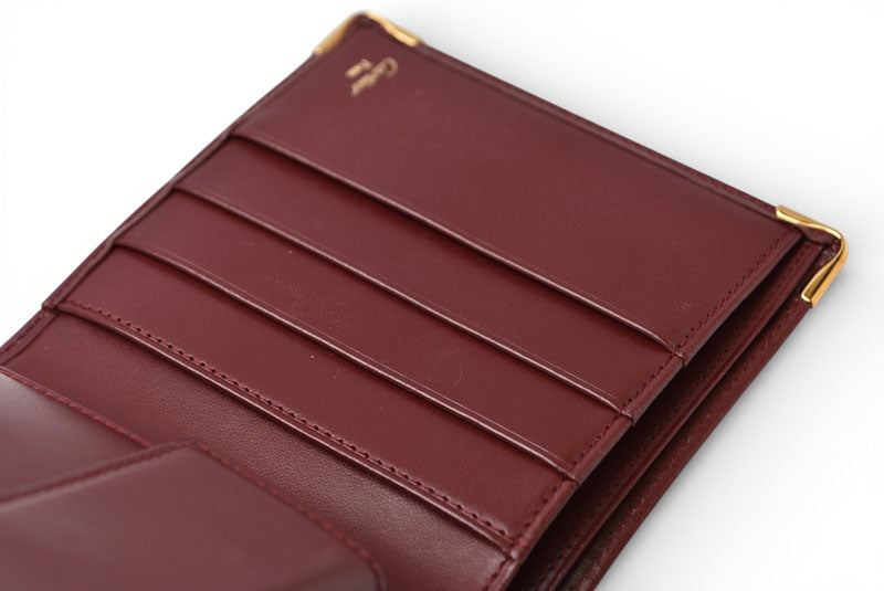 カルティエ 未使用 折財布/二つ折り財布 ヴィンテージ Cartier メンズ マスト ドゥ カルティエ ボルドー 73184192【中古】