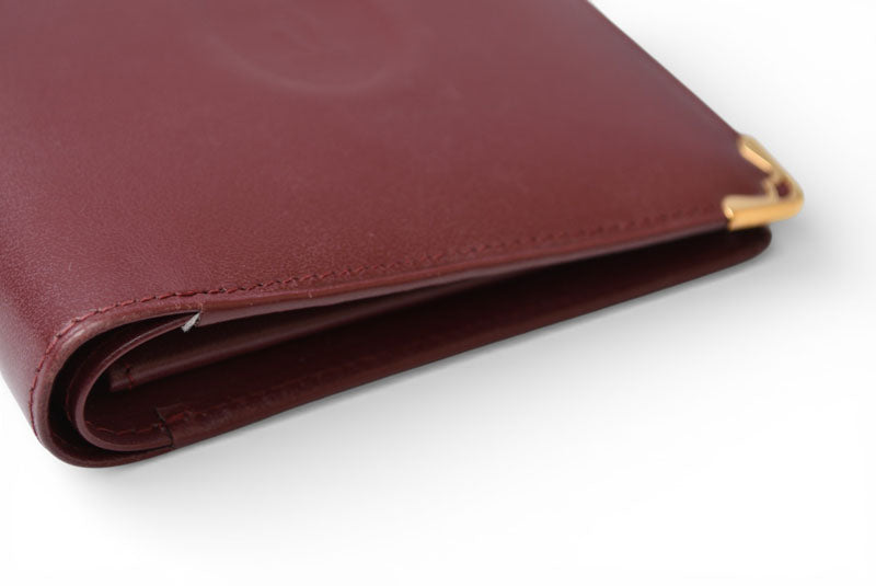 カルティエ 未使用 折財布/二つ折り財布 ヴィンテージ Cartier メンズ マスト ドゥ カルティエ ボルドー 73184192【中古】