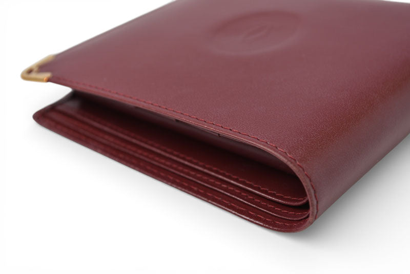 カルティエ 未使用 折財布/二つ折り財布 ヴィンテージ Cartier メンズ マスト ドゥ カルティエ ボルドー 73184192【中古】