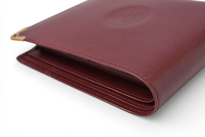 カルティエ 未使用 折財布/二つ折り財布 ヴィンテージ Cartier メンズ マスト ドゥ カルティエ ボルドー 73184192【中古】